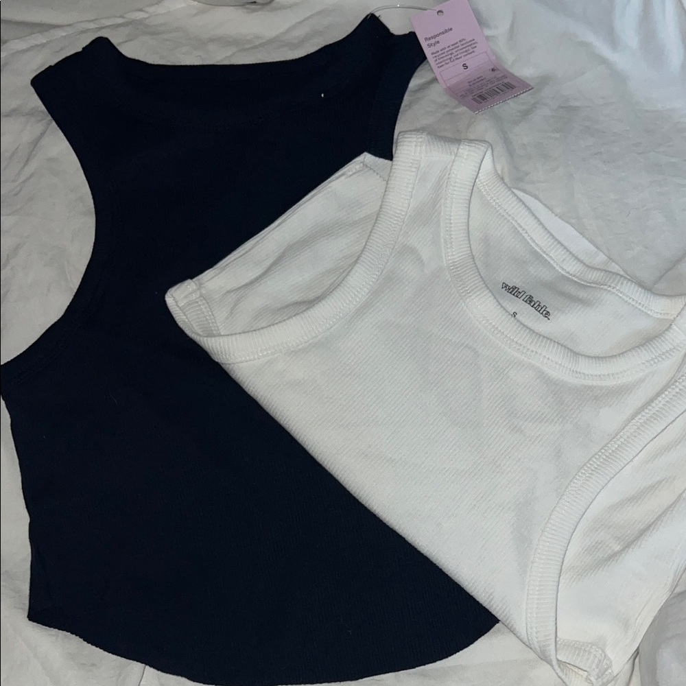Wild Fable Black and White Tank Tops